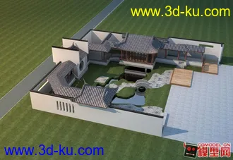 3D打印模型中式古建一组，希望大家用得着的图片