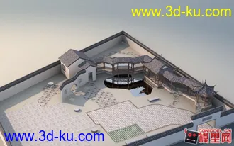 3D打印模型中式古建一组，希望大家用得着的图片