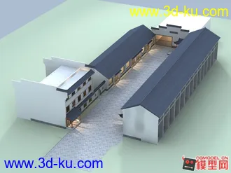 3D打印模型中式古建一组，希望大家用得着的图片