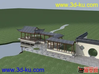 3D打印模型中式建筑2 再来一组的图片
