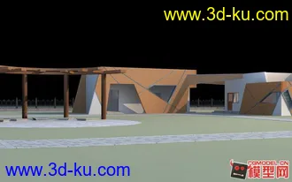 中式建筑系列3    带多个道路模型  希望大家用得上的图片