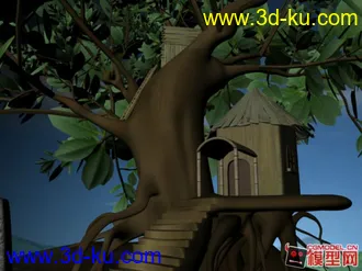3D打印模型树屋的图片