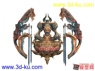 3D打印模型最终幻想人物和黄道十二星座召唤兽的图片
