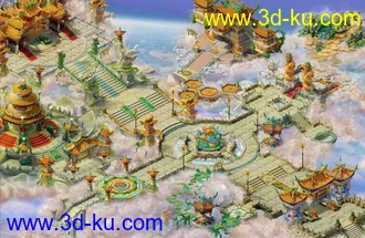 3D打印模型醉八仙手拼场景地图的图片