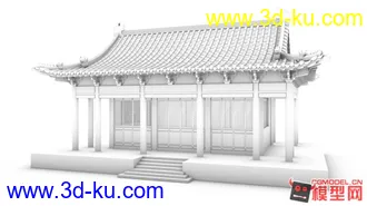 3D打印模型一个歇山大殿的图片
