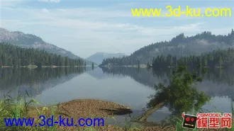 3D打印模型湖边场景的图片