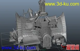 3D打印模型一个简单的武器店，按照教程自己做的，新手，请大家多指教。没有材质及贴图。的图片