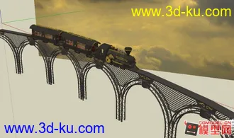 3D打印模型老式火车一辆的图片
