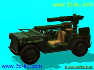 3D打印模型带导弹发射器的美国吉普 （MAX格式）的图片