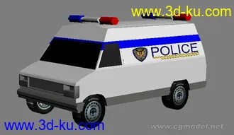 3D打印模型两个警车低模的图片