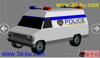 3D打印模型两个警车低模的图片