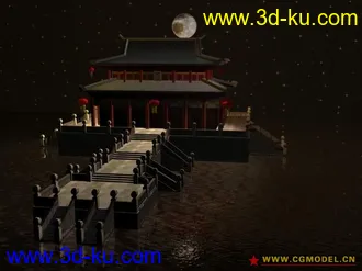 3D打印模型古建筑一栋·初学者，做的很多缺点  大家不要笑~的图片
