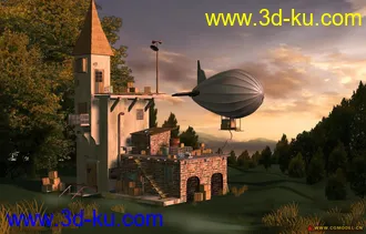 3D打印模型发一个实习时候做的场景练习的图片