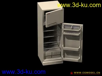 3D打印模型白色冰箱的图片