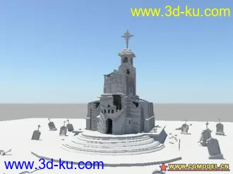 3D打印模型破碎的教堂的图片