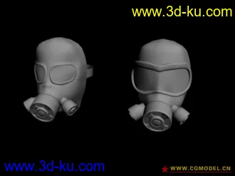 3D打印模型自己做的防毒面具的图片