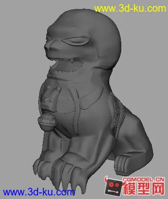 3D打印模型石狮子的图片