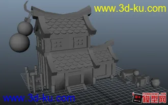 3D打印模型卡通古代小房子的图片