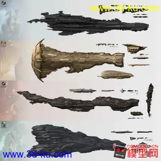 3D打印模型eve全部战舰集合 加贴图的图片