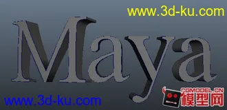 maya文字3D模型的图片