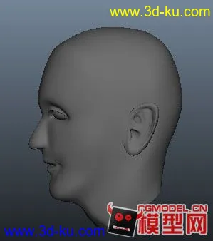 maya人物头部模型3D下载的图片