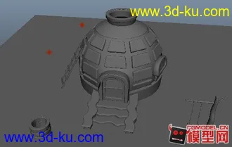 Q版学房子maya模型的图片