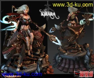 3D打印模型剑灵女性角色的图片