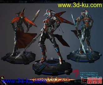 3D打印模型剑灵女性角色的图片