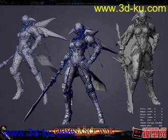 3D打印模型剑灵女性角色的图片