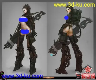 3D打印模型剑灵女性角色的图片