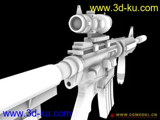 3D打印模型精细M4A1—带战术挂件的图片