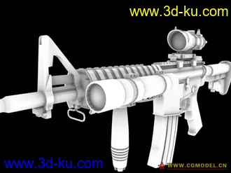 3D打印模型精细M4A1—带战术挂件的图片