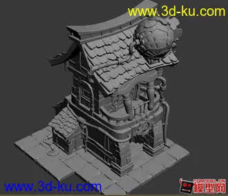 3D打印模型3转2高模房子的图片