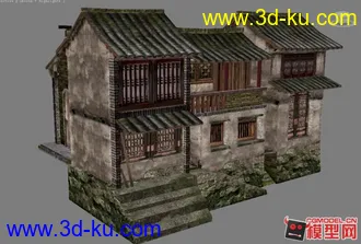3D打印模型江南小屋的图片