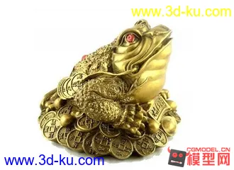 招财蟾蜍3D模型的图片