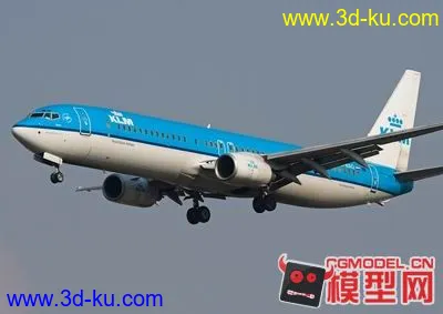 写实 逼真材质波音737客机模型的图片1