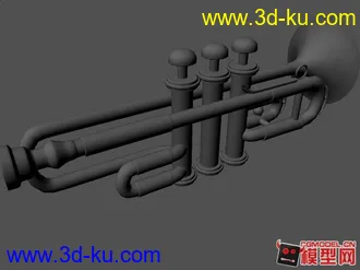 3D打印模型小号建模的图片