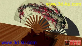 3D打印模型折扇有贴图的图片