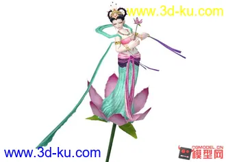 3D打印模型何仙姑的图片