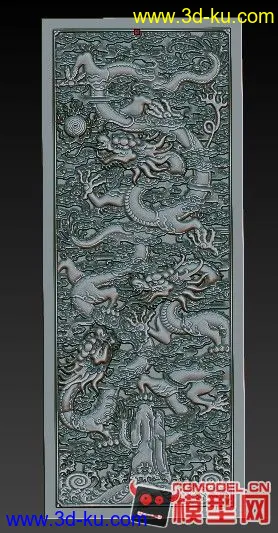 群龙戏水浮雕门模型下栽的图片