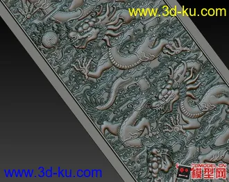 群龙戏水浮雕门模型下栽的图片