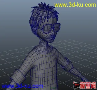 3D打印模型卡通男孩的图片
