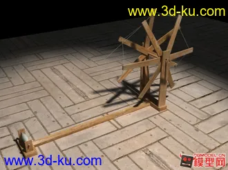 3D打印模型手工时代简易纺线车的图片
