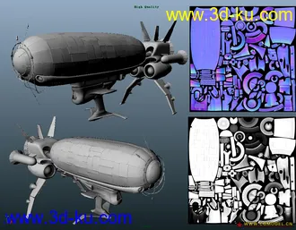 3D打印模型初次做的法线测试_spaceship的图片