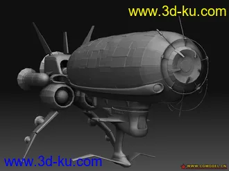 3D打印模型初次做的法线测试_spaceship的图片