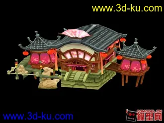 3D打印模型一个卡通可爱的场景，需要的带走了啊~~的图片