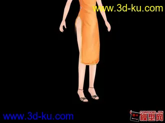 3D打印模型旗袍女女，需要的拿走啊~~的图片