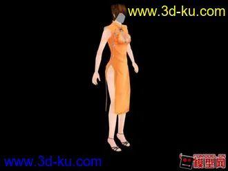 3D打印模型旗袍女女，需要的拿走啊~~的图片
