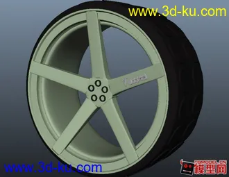 3D打印模型美国沃森轮毂带车轮  精美绝伦的图片