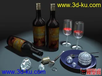3D打印模型maya玻璃杯子有灯光材质的图片